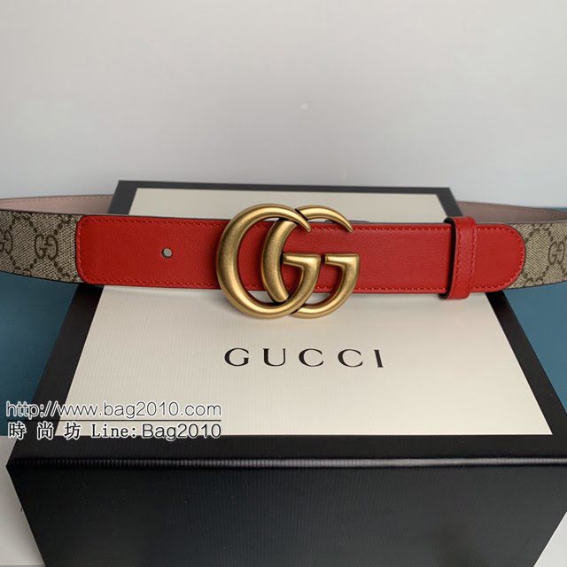 Gucci經典皮帶 古奇GGSupreme小牛皮腰帶 古奇2020早春新款  jjp1560